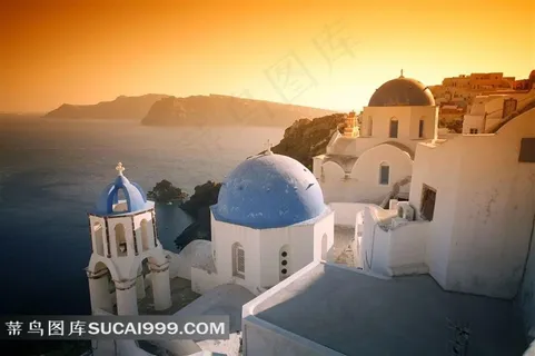 地中海风景--海景和特色建筑