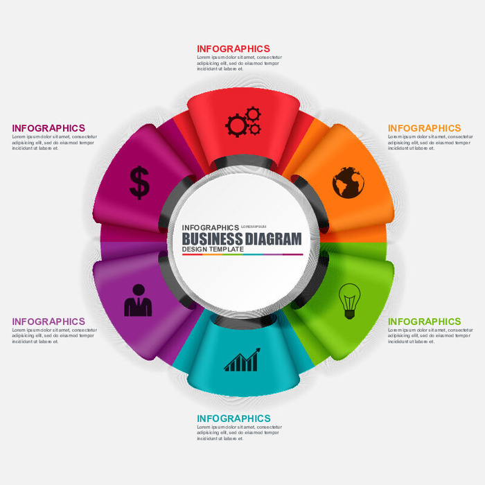 ppt素材3d数据图表模板可视化图形统计标签矢量图标模型ai源文件