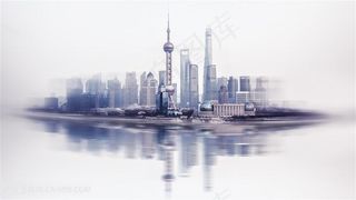 上海外滩风景插画