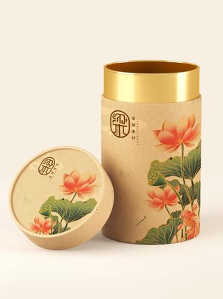 国风高档茶叶包装盒袋罐瓶LOGO标贴展示VI智能贴图样机PSD素材