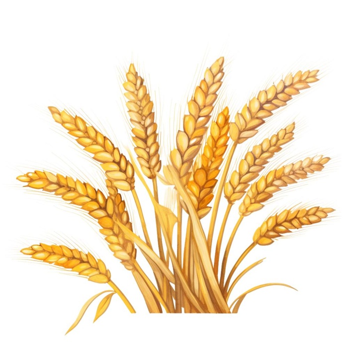 小麦麦穗金黄免抠