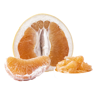 3黄心柚 (1)水果超市商品白底图免抠实物摄影png格式图片透明底