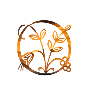 字母O金黄色插画海报