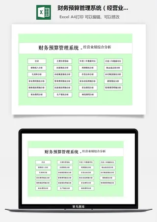 58财务预算管理系统（经营业绩分析