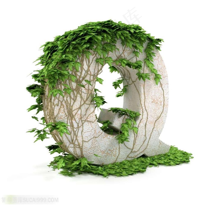 3D字母Q设计素材
