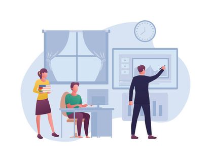 扁平化人物场景办公互联网等距ai矢量设计网页海报UI素材插画