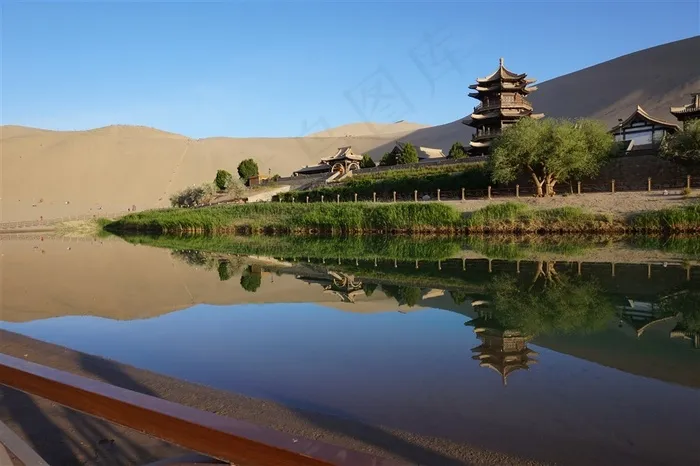 蓝天大漠风景
