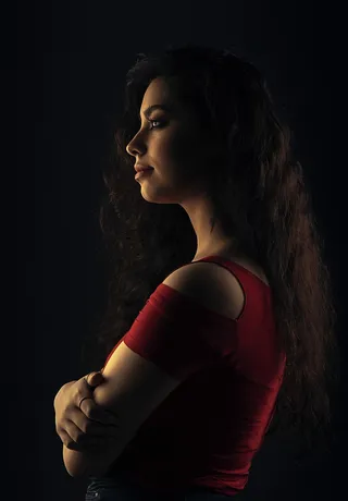 肖像模型脸时尚人头发年轻