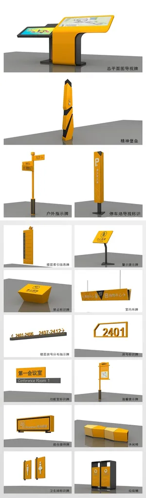 全套商业场所导航导视牌