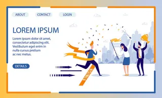 扁平化人物场景办公互联网等距ai矢量设计网页海报UI素材插画