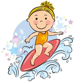 矢量卡通冲浪运动员 矢量卡通冲浪运动员