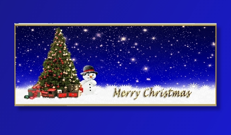 圣诞节雪花风景装饰背景墙