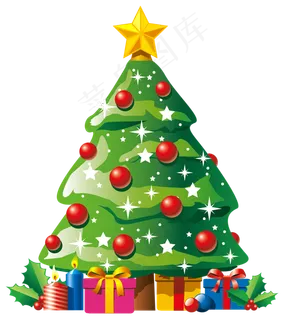 圣诞节圣诞树礼物礼品铃铛