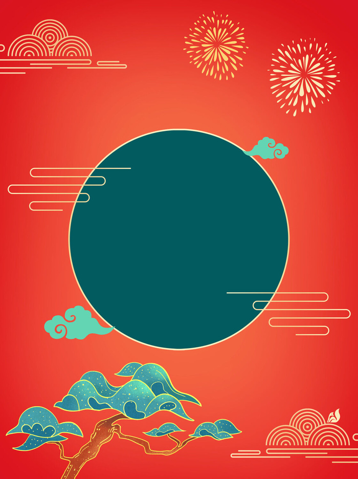 中式古典国潮来袭海报展板宣传背景图PSD设计PS模板素材(2800x3743)psd模版下载