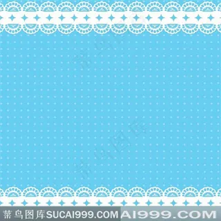 淡蓝色花边背景