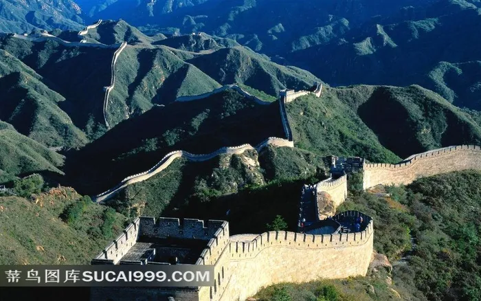 蜿蜒的万里长城素材图片