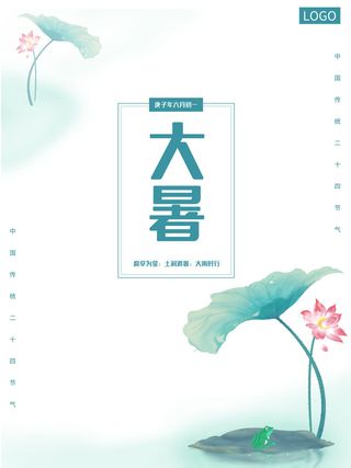 传统节日大暑海报