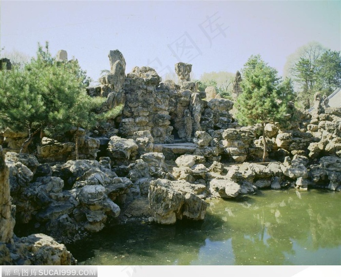 承德避暑山庄-漂亮的假山