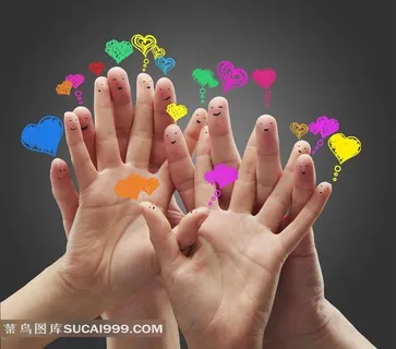 手的合家欢姿势