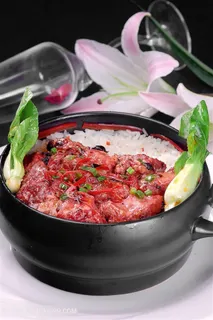 中华美食豉香排骨煲仔饭实拍摄影图 中华美食豉香排骨煲仔饭实拍摄影图