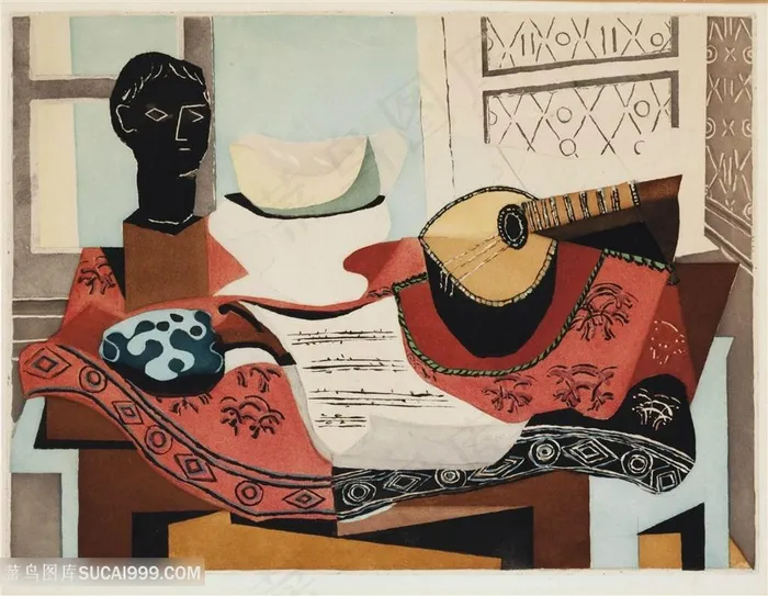 毕加索唯美水彩艺术插画