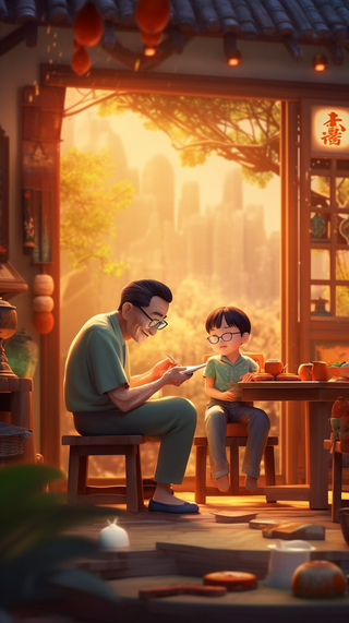 父亲 父亲节 温馨 坚强 爱护 关怀 教育 快乐 幸福 父爱