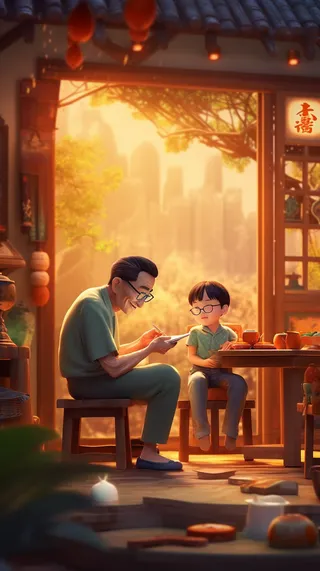 父亲 父亲节 温馨 坚强 爱护 关怀 教育 快乐 幸福 父爱