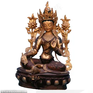 传统工艺品镀金的佛像图片