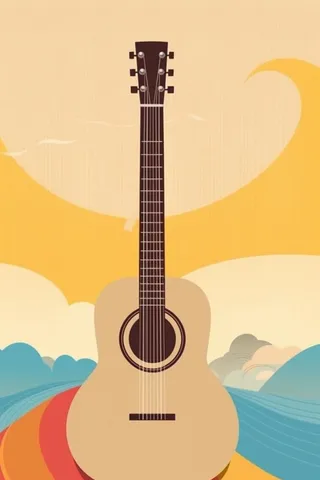 吉他简约复古背景