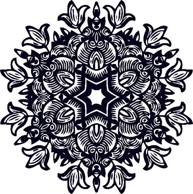 旋转花卉设计ai矢量模版下载