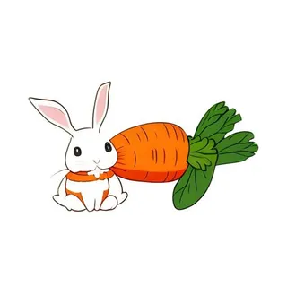 小兔子胡萝卜免抠