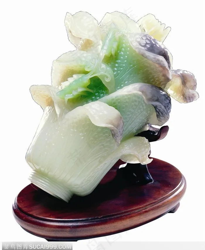 传统工艺品-精美的玉白菜