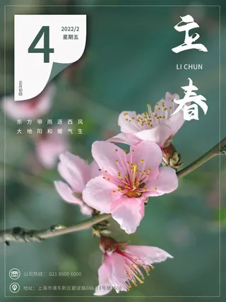 24节气立春春季新春春天海报模板PSD分层设计素材源文件模板