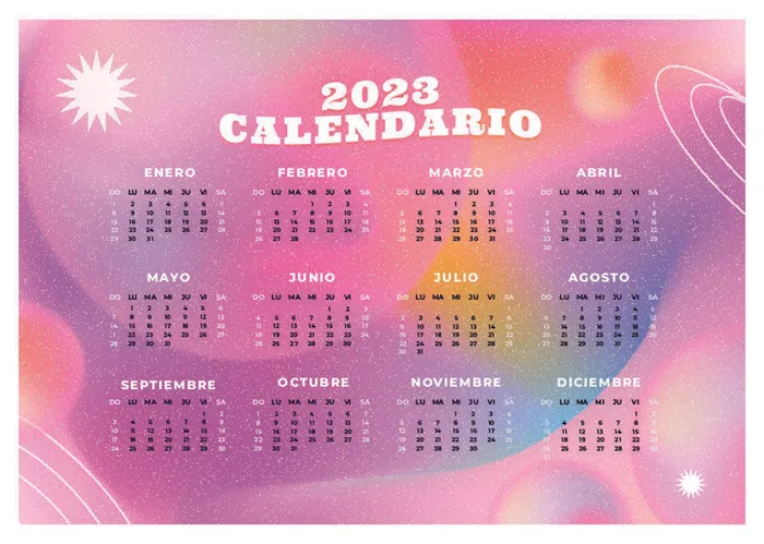 紫色2023年兔年日历eps,ai矢量模版下载