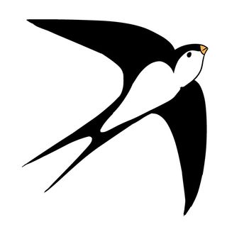 水彩手绘春季春天柳树柳条枝条小鸟小燕子元素PSD设计素材PNG图片