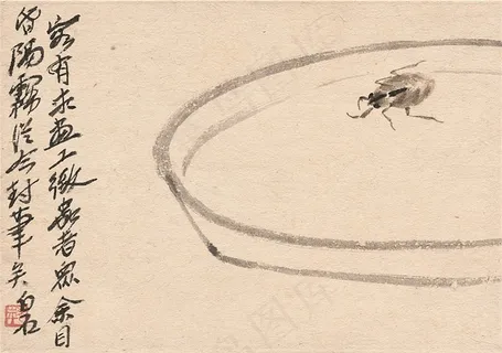 齐白石虫国画图片