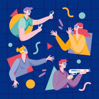 时尚大气元宇宙VR虚拟现实AR网页Banner海报设计模板AI矢量图素材