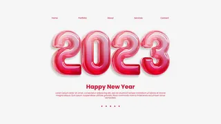 创意2023年新年兔年数字字体设计