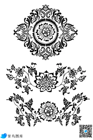 中式传统花纹免扣素材