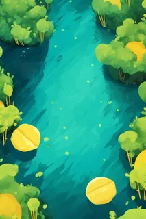 夏日荷塘木板水果背景