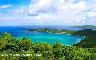 春季海边美景摄影图片