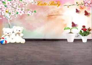 卡通儿童花卉背景