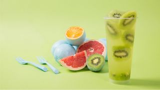 奶茶照片拍摄果汁猕猴桃果茶