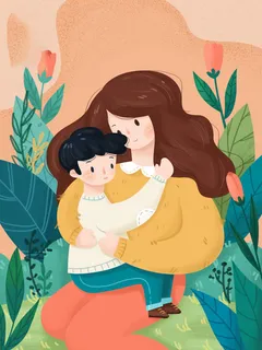 母亲节 母亲节插画 母亲节宣传