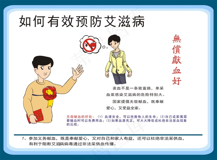 预防艾滋病挂图)cdr矢量模版下载