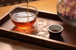 红茶茶文化精美茶具摄影图