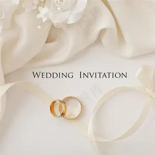 金戒指与丝带珠宝首饰高清图片