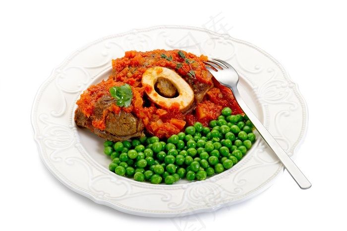 美食系列 -  一碟清新美味的青豆牛扒