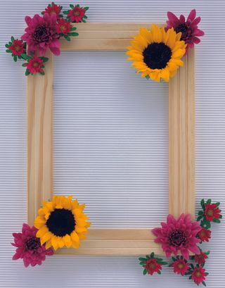 鲜花相框素材图片下载