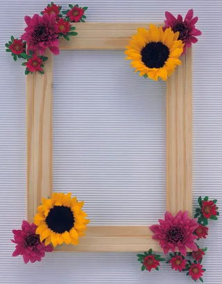 鲜花相框素材图片下载